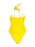 Wildfox Solid Yellow One Piece Swimsuit Size XS - photo 2