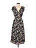 Max Studio 100% Polyester Floral Black Casual Dress Size XS - photo 1