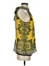 Cache 100% Polyester Yellow Tank Top Size S - photo 4