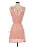 Mine 100% Rayon Solid Pink Casual Dress Size S - photo 2