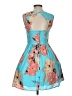 City Studio 100% Polyester Floral Blue Cocktail Dress Size 3 - photo 2