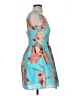 City Studio 100% Polyester Floral Blue Cocktail Dress Size 3 - photo 4