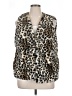 Chico's 100% Polyester Animal Print Ivory Faux Fur Vest Size XL (3) - photo 1