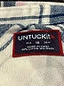 UNTUCKit 100% Cotton Plaid Ivory Long Sleeve Button-Down Shirt Size 10 - photo 7