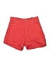 Monki 100% Cotton Solid Red Shorts Size 30 waist - photo 1