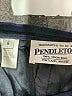 Pendleton 100% Virgin Wool Plaid Blue Green Wool Pants Size 6 - photo 7