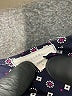 Pleione 100% Polyester Floral Polka Dots Blue Black Sleeveless Blouse Size L - photo 6