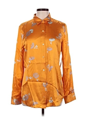 Equipment Long Sleeve Silk Top (view 1)