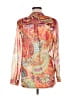 Peck & Peck 100% Polyester Paisley Orange Long Sleeve Blouse Size M - photo 2
