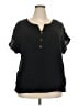 Shein 100% Cotton Black Short Sleeve Blouse Size XXL - photo 1