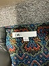 DR2 100% Polyester Damask Jacquard Paisley Teal Long Sleeve Blouse Size L - photo 7
