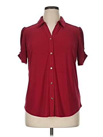 Anne Klein Short Sleeve Blouse (view 1)