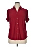 Anne Klein Burgundy Short Sleeve Blouse Size XL - photo 1