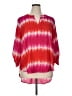 Cato 100% Polyester Tie-dye Pink 3/4 Sleeve Blouse Size XL - photo 1