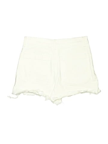 Madewell High-Rise Denim Boyshorts in Tile White: Button-Through Edition (view 2)