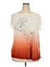 Mossimo 100% Cotton Floral Ivory Short Sleeve T-Shirt Size 24W-26W - photo 1