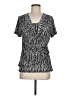 By Design Silver Short Sleeve Blouse Size M - photo 1