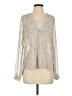 Lumiere 100% Polyester Gray Long Sleeve Blouse Size S - photo 1