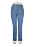 White House Black Market Chevron-herringbone Blue Jeans Size 10 - photo 1