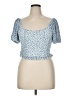 Altar'd State Blue Short Sleeve Blouse Size XL - photo 1