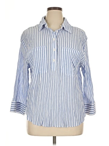 H&M 3/4 Sleeve Button-Down Shirt (view 1)