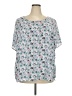 PREMISE 100% Polyester White Short Sleeve Blouse Size 3X - photo 1