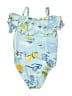 Gymboree Print Blue One Piece Swimsuit Size 12-18 mo - photo 2
