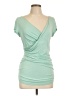 Candie's Green Short Sleeve Top Size L - photo 1
