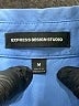 Express Design Studio Blue Long Sleeve Button-Down Shirt Size M - photo 7