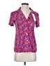 Lilly Pulitzer 100% Polyester Hearts Pink Short Sleeve Blouse Size S (tall) - photo 1