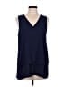 MICHAEL Michael Kors 100% Polyester Blue Sleeveless Blouse Size L - photo 1
