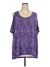 Roaman's Purple Short Sleeve Blouse Size 22 - 24 - photo 1