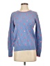 Boden 100% Cotton Hearts Blue Pullover Sweater Size S - photo 1