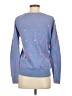 Boden 100% Cotton Hearts Blue Pullover Sweater Size S - photo 2