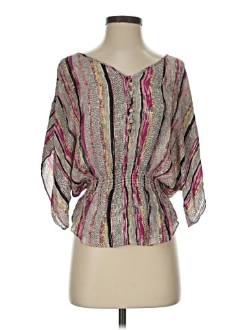 Parker 3/4 Sleeve Silk Top (view 1)