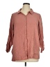 By Design 100% Cotton Pink 3/4 Sleeve Button-Down Shirt Size 1X - photo 1