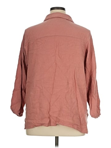 By Design 3/4 Sleeve Button-Down Shirt (view 2)