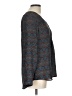 DR2 100% Polyester Damask Jacquard Paisley Teal Long Sleeve Blouse Size L - photo 4