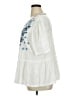 Solitaire Ivory White Short Sleeve Blouse Size 1X - photo 5