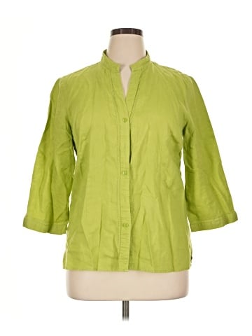 Kim Rogers Signature 3/4 Sleeve Button-Down Shirt (view 1)