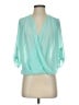 BCX 100% Polyester Teal 3/4 Sleeve Blouse Size XS - photo 1