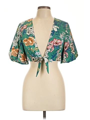 Aidan by Aidan Mattox Short Sleeve Blouse (view 1)