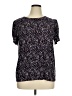 AK Anne Klein Stars Black Short Sleeve Top Size XL - photo 1