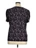 AK Anne Klein Stars Black Short Sleeve Top Size XL - photo 2