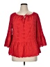 John Mark Red 3/4 Sleeve Blouse Size XL - photo 1