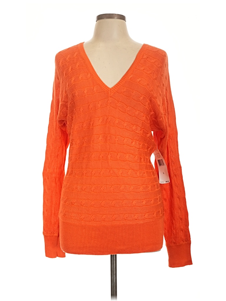 Pre-owned Polo Ralph Lauren Pullover Sweater In Orange