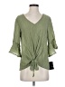 I.N. Studio 100% Polyester Green 3/4 Sleeve Blouse Size S - photo 1