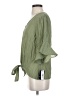I.N. Studio 100% Polyester Green 3/4 Sleeve Blouse Size S - photo 5