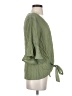 I.N. Studio 100% Polyester Green 3/4 Sleeve Blouse Size S - photo 4