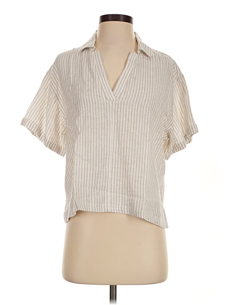 Splendid Short Sleeve Blouse In Ivory